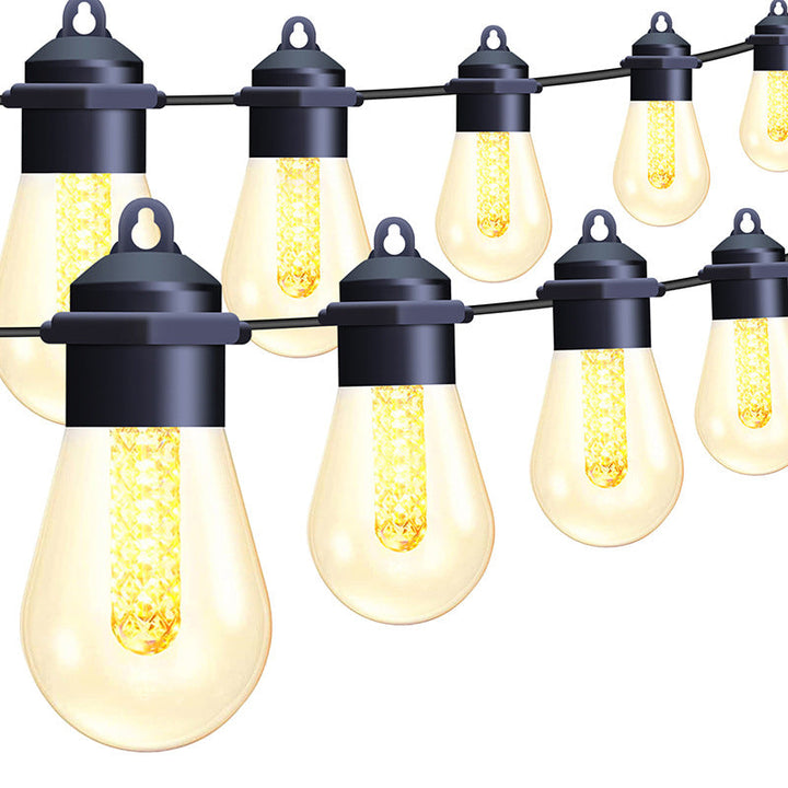 BowLift | Modern Art Deco Solar Waterproof Copper PVC 15-Bulb LED String Light Outdoor Light For Garden
