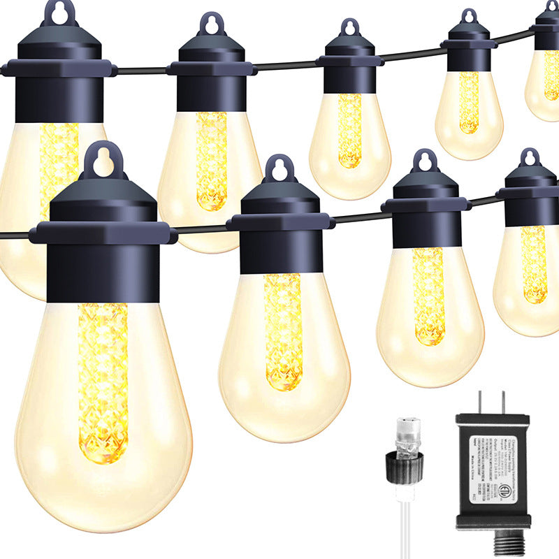 BowLift | Modern Art Deco Solar Waterproof Copper PVC 15-Bulb LED String Light Outdoor Light For Garden