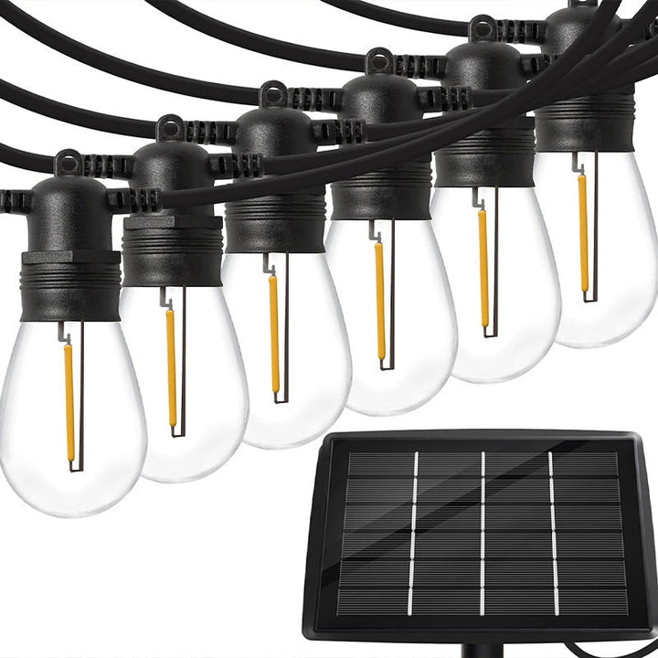 BowLift | Modern Art Deco Solar Waterproof Copper PVC 15-Bulb LED String Light Outdoor Light For Garden