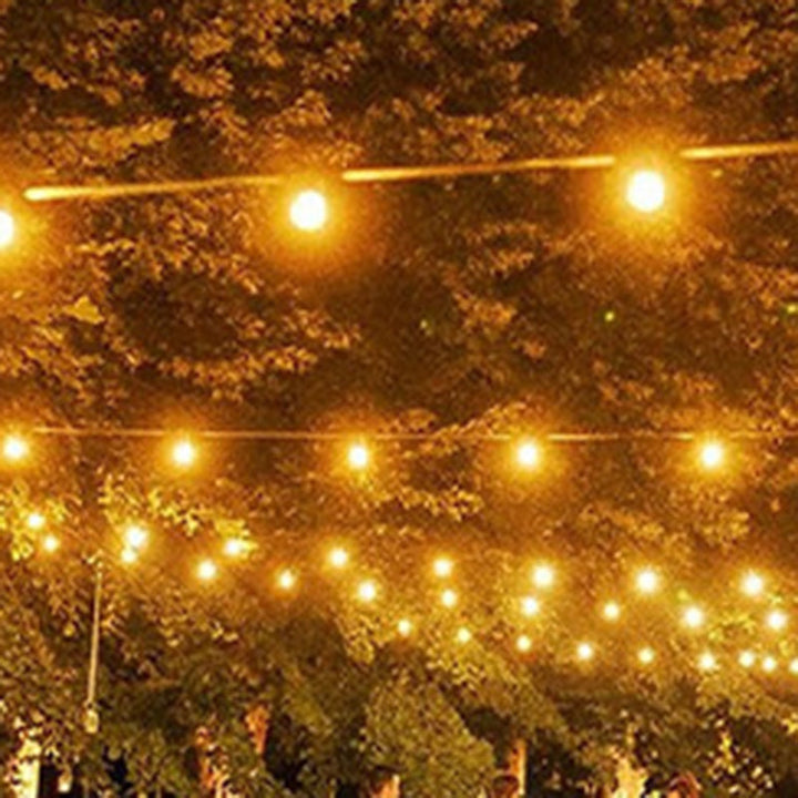 BowLift | Modern Art Deco Solar Waterproof Copper PVC 15-Bulb LED String Light Outdoor Light For Garden