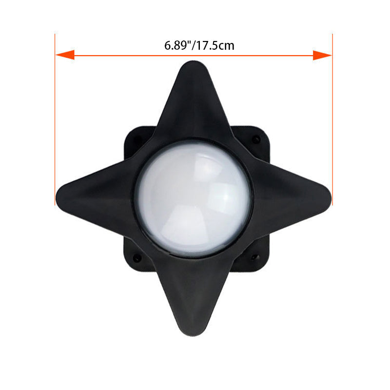 Contemporary Creative Waterproof Aluminum Acrylic PC Cross Star LED Wall Sconce Lamp For Outdoor Patio | Bowlift