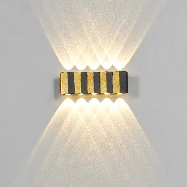 Modern Simplicity Waterproof Aluminum Rectangular Bent Up And Down LED Wall Sconce Lamp For Outdoor Patio | Bowlift