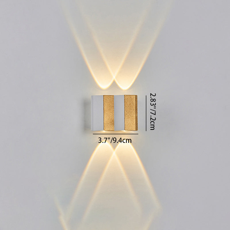 Modern Simplicity Waterproof Aluminum Rectangular Bent Up And Down LED Wall Sconce Lamp For Outdoor Patio | Bowlift