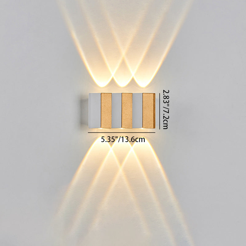 Modern Simplicity Waterproof Aluminum Rectangular Bent Up And Down LED Wall Sconce Lamp For Outdoor Patio | Bowlift