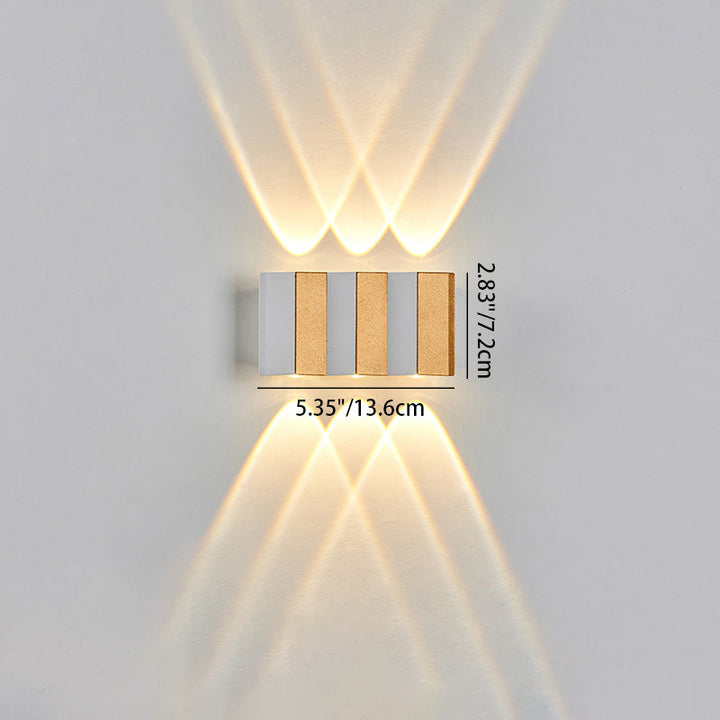 Modern Simplicity Waterproof Aluminum Rectangular Bent Up And Down LED Wall Sconce Lamp For Outdoor Patio | Bowlift