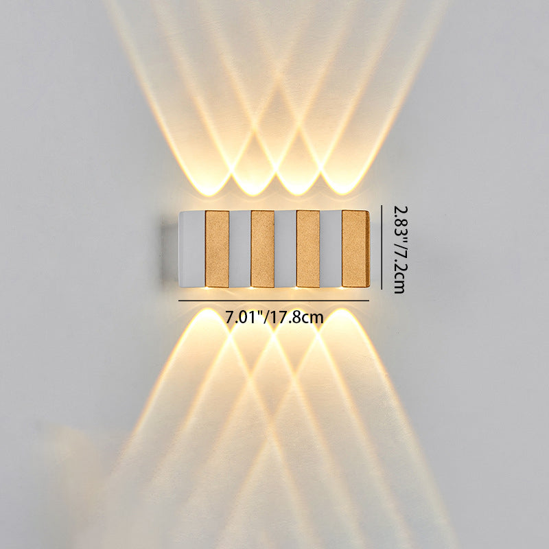 Modern Simplicity Waterproof Aluminum Rectangular Bent Up And Down LED Wall Sconce Lamp For Outdoor Patio | Bowlift