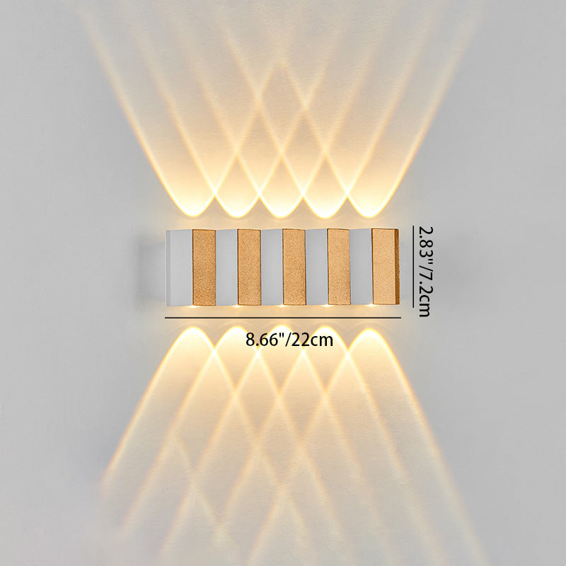 Modern Simplicity Waterproof Aluminum Rectangular Bent Up And Down LED Wall Sconce Lamp For Outdoor Patio | Bowlift
