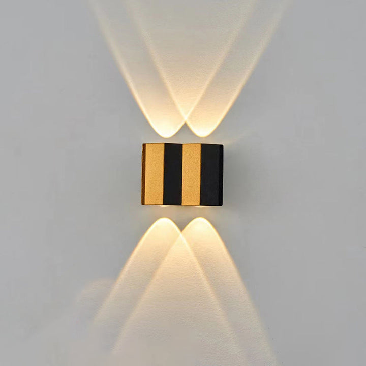 Modern Simplicity Waterproof Aluminum Rectangular Bent Up And Down LED Wall Sconce Lamp For Outdoor Patio | Bowlift
