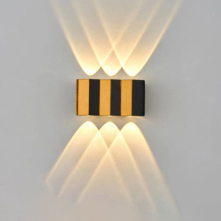 Modern Simplicity Waterproof Aluminum Rectangular Bent Up And Down LED Wall Sconce Lamp For Outdoor Patio | Bowlift