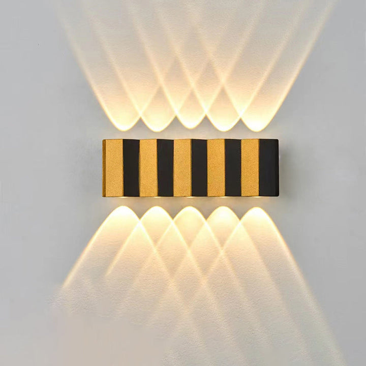 Modern Simplicity Waterproof Aluminum Rectangular Bent Up And Down LED Wall Sconce Lamp For Outdoor Patio | Bowlift