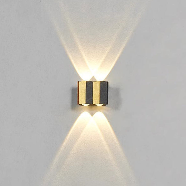 Modern Simplicity Waterproof Aluminum Rectangular Bent Up And Down LED Wall Sconce Lamp For Outdoor Patio | Bowlift