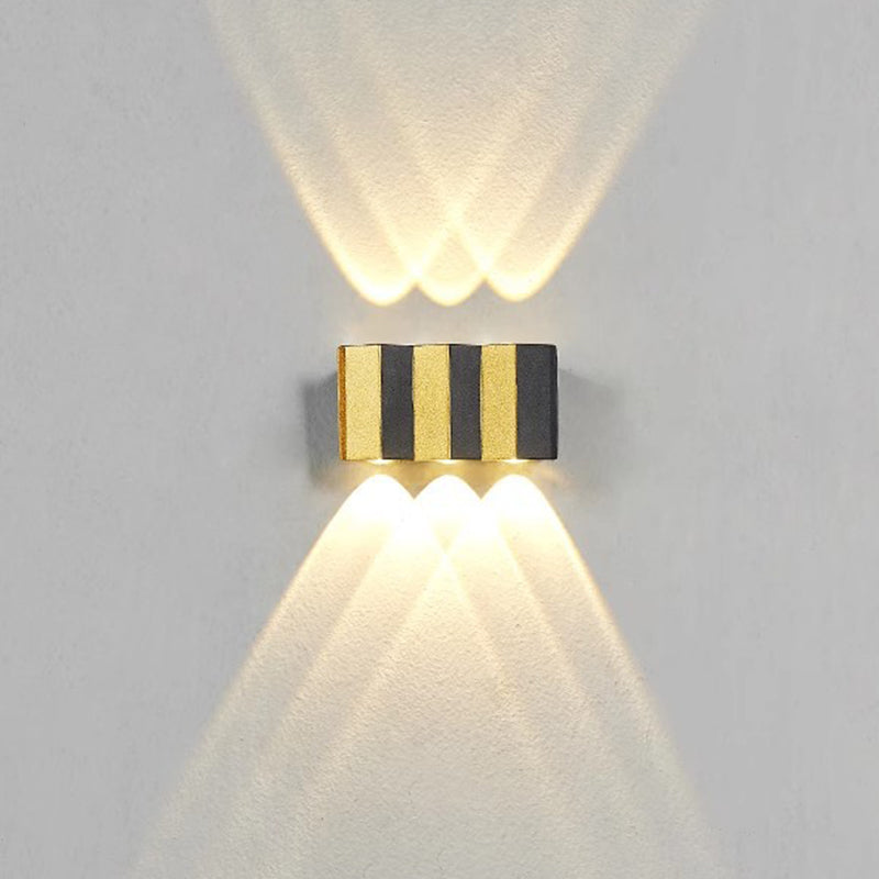 Modern Simplicity Waterproof Aluminum Rectangular Bent Up And Down LED Wall Sconce Lamp For Outdoor Patio | Bowlift