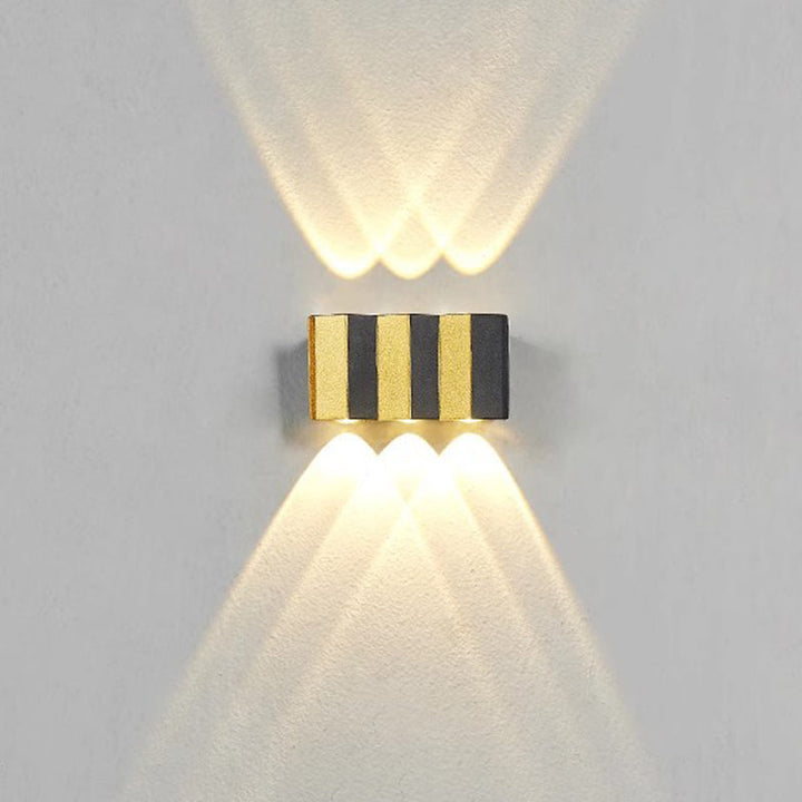 Modern Simplicity Waterproof Aluminum Rectangular Bent Up And Down LED Wall Sconce Lamp For Outdoor Patio | Bowlift