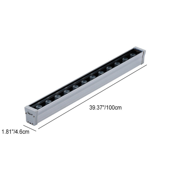 Modern Simplicity Waterproof Aluminum Reinforced Glass Strip Rectangular LED Wall Sconce Lamp For Outdoor Patio | Bowlift