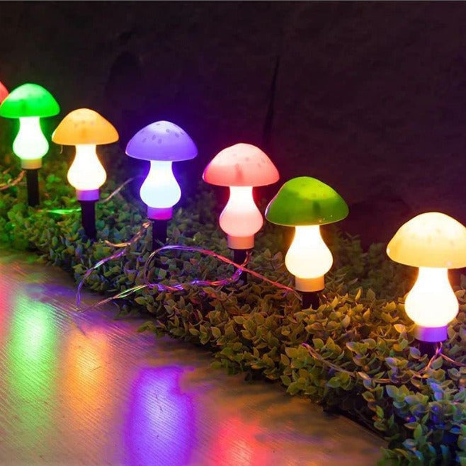 BowLift | Modern Art Deco Solar Waterproof ABS Mushroom Decoration LED String Lights Outdoor Light For Garden