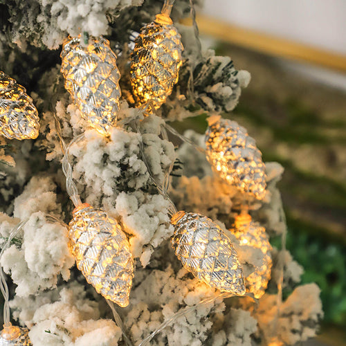 BowLift | Contemporary Creative USB Battery PE Pine Cone LED String Lights For Entertainment Room