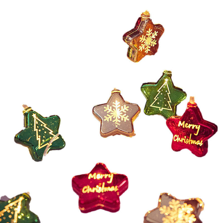 BowLift | Modern Art Deco Battery USB Plastic Star Ball Christmas Tree Decoration LED String Light For Bedroom