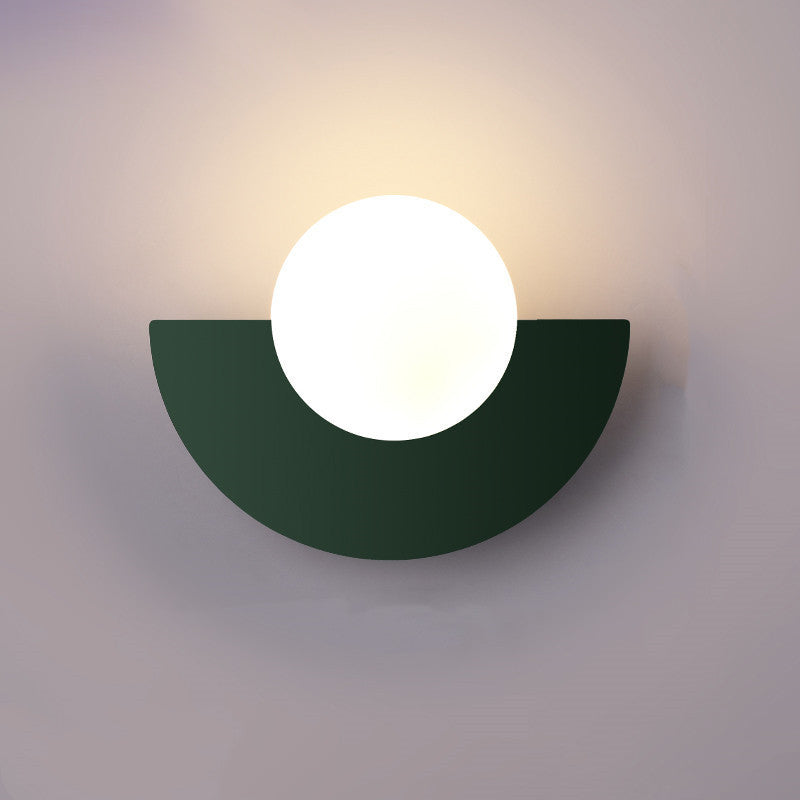 BowLift | Glass Globe Wall Light with Colourful Base