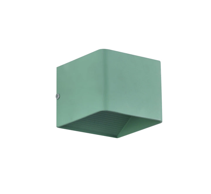 LumiBox - Square LED Wall Lamp | Modern Design in Bowliftack, White and Green for Bedroom and Living Room | Bowlift