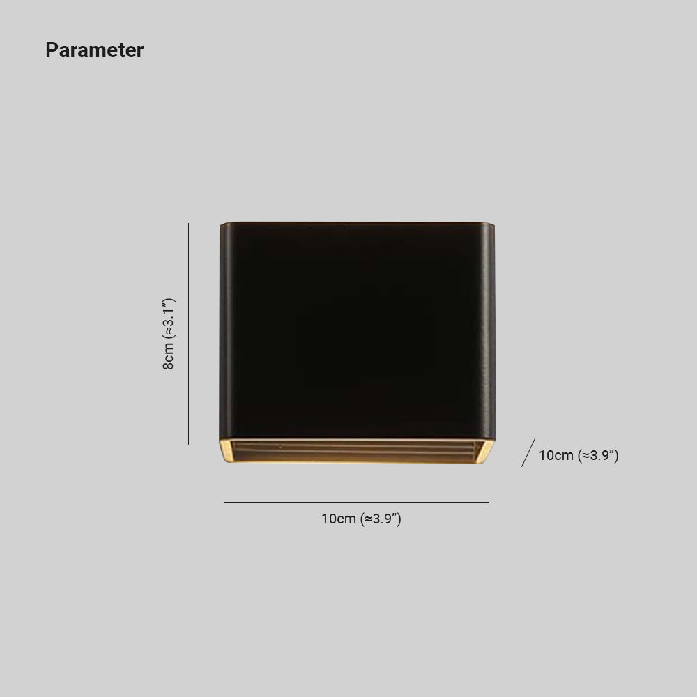 LumiBox - Square LED Wall Lamp | Modern Design in Bowliftack, White and Green for Bedroom and Living Room | Bowlift