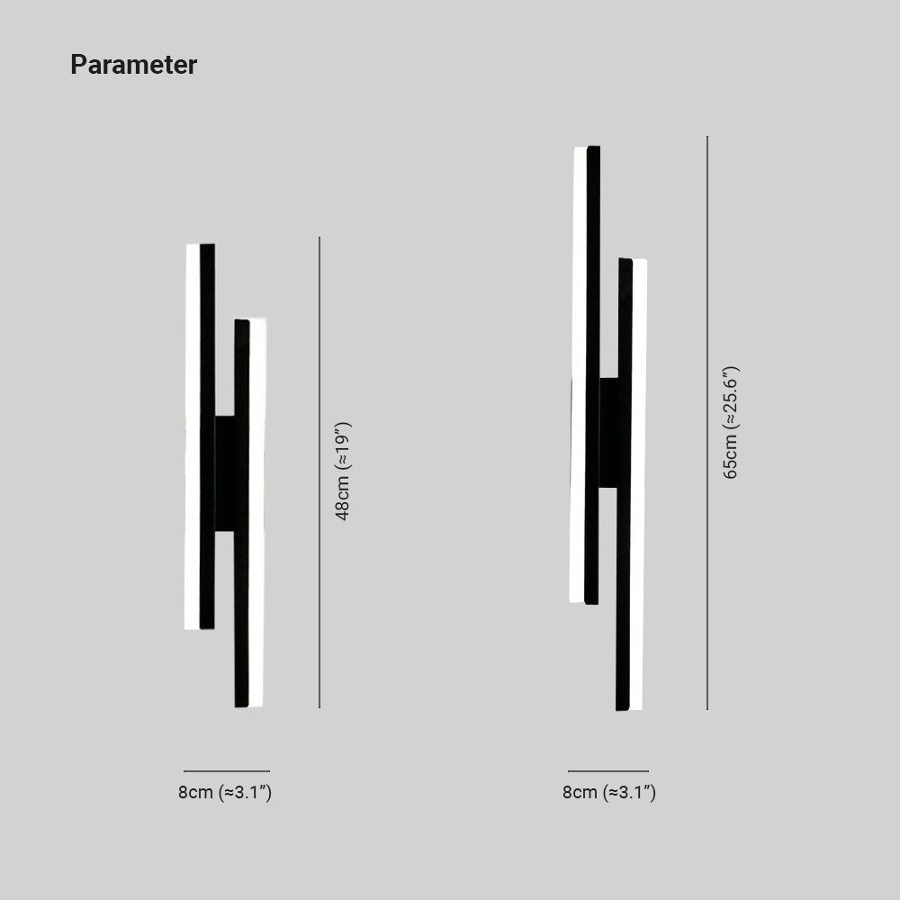 BowLift | Alana Modern LED Wall Light - Elegant Black/Gold Wall Lighting for Living Room and Bedroom