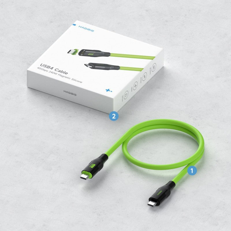 BowLift | USB4 Magnetic Adsorption Full-Featured Data Cable