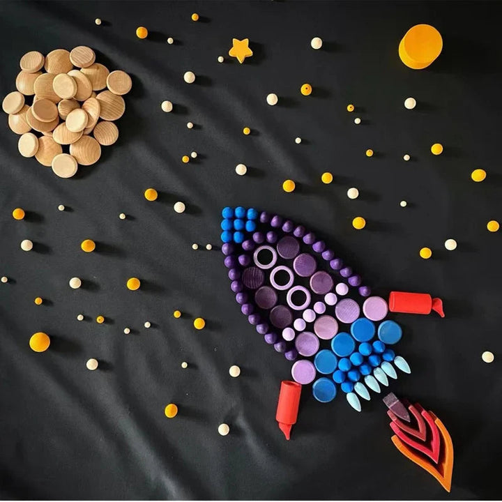 BowLift | Creative Play Fun – Colorful Wooden Building Blocks