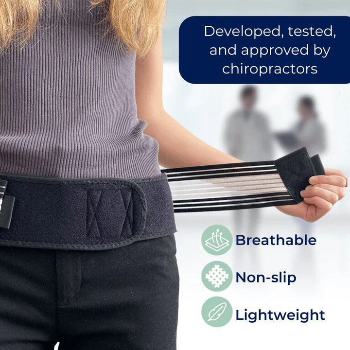 BackGuard Lumbar Support Belt | Lower Back Pain Relief - Adjustable Fit for Posture Correction - Injury Prevention - Active Use Bowlift