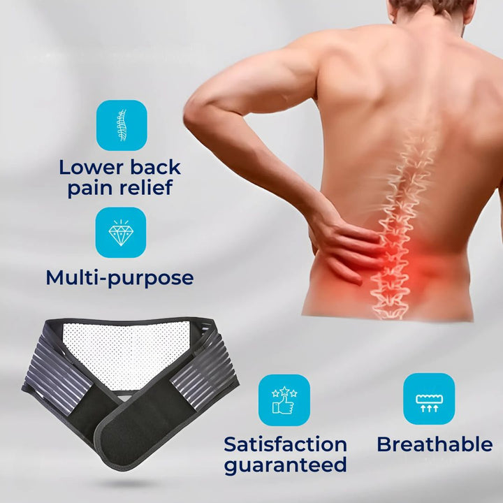 BackGuard Premium Back Pain Support Belt | Targeted Compression Relief - for Lower Back Strain - Herniated Discs and Posture Improvement Bowlift