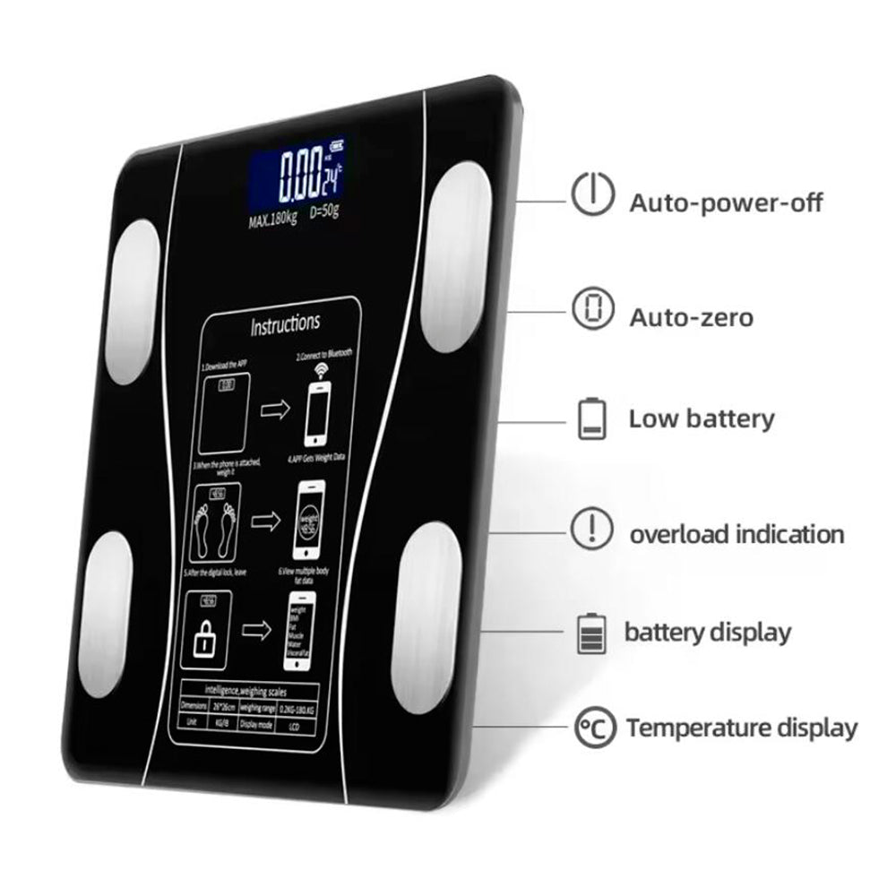 Body Scale (180 kg) Pro - BMI Function & Bluetooth | Bowlift