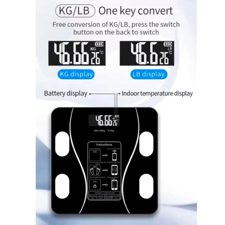 Body Scale (180 kg) Pro - BMI Function & Bluetooth | Bowlift