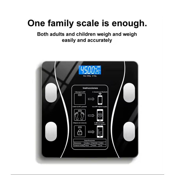Body Scale (180 kg) Pro - BMI Function & Bluetooth | Bowlift