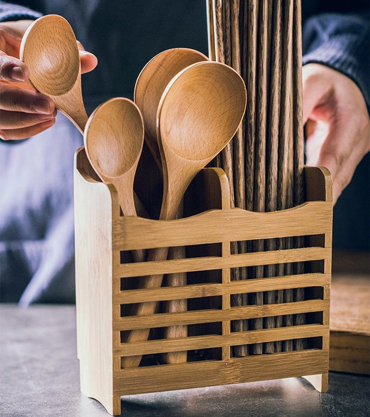 Bamboo Cutlery Caddy Bowlift
