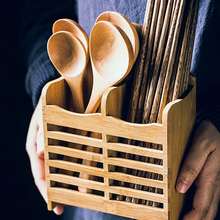 Bamboo Cutlery Caddy Bowlift