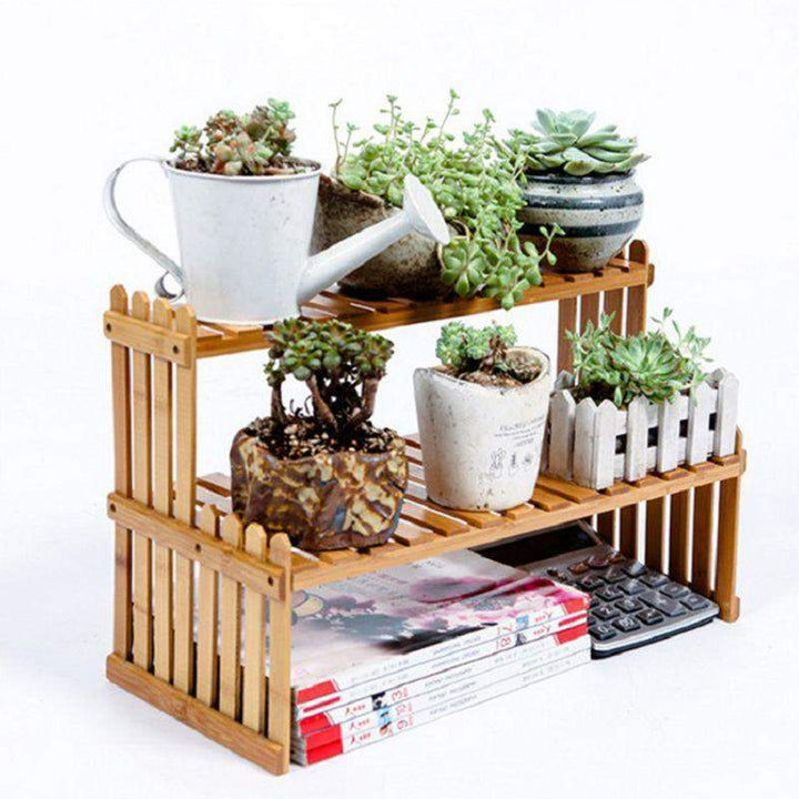Bamboo Flowers Plants Shelf Bowlift