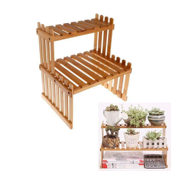 Bamboo Flowers Plants Shelf Bowlift