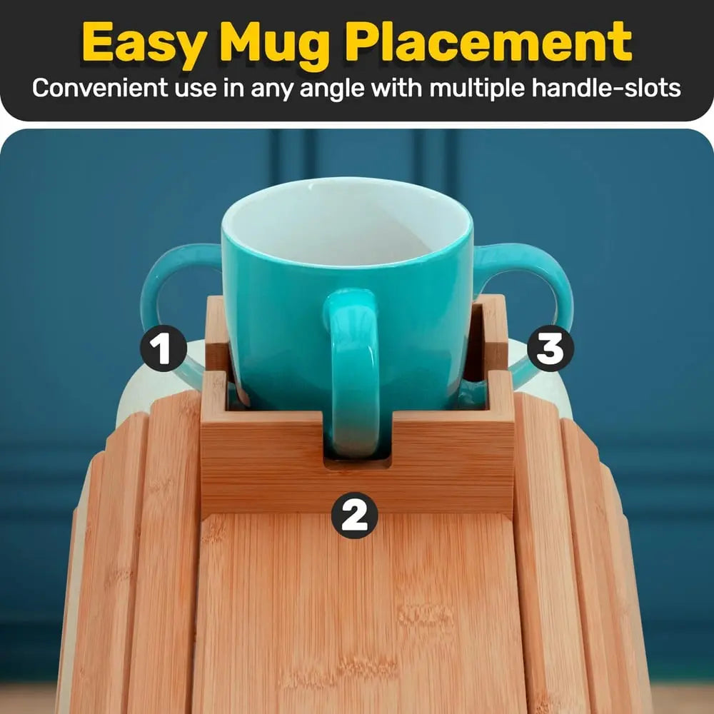 BowLift | Bamboo Armrest Tray — Eco-Friendly Cup and Snack Holder for the Sofa