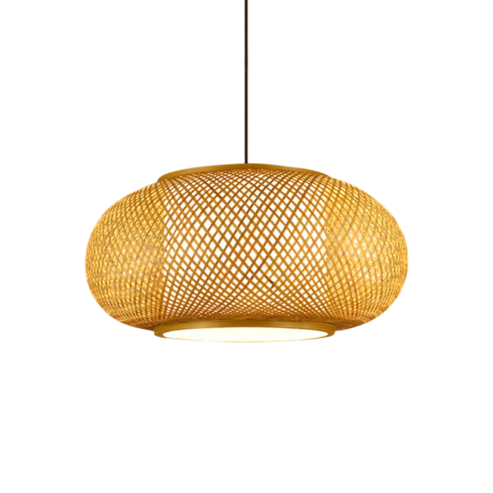 BowLift | Bamboo Hanging Lamp for Living Room with Height Adjustment – Modern Lighting Above Table in Scandinavian Style