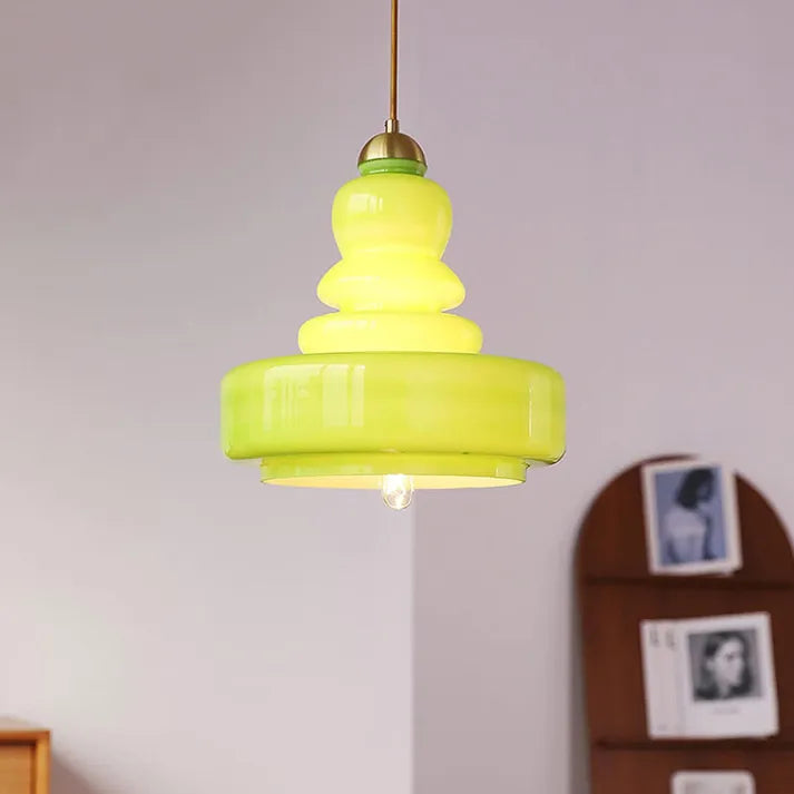 BowLift | Glass Cylinder Ceiling Lamp - Luxurious Glass Pendant Light with Modern Design