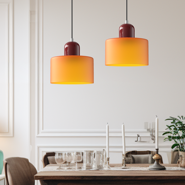 BowLift | Modern Lamp with Colored Glass and Geometric Shape