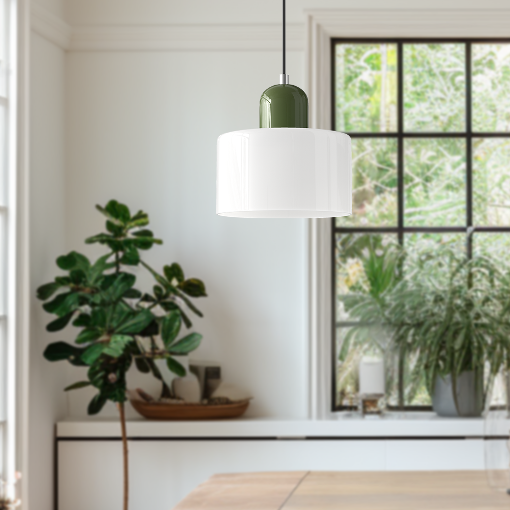 BowLift | Modern Lamp with Colored Glass and Geometric Shape