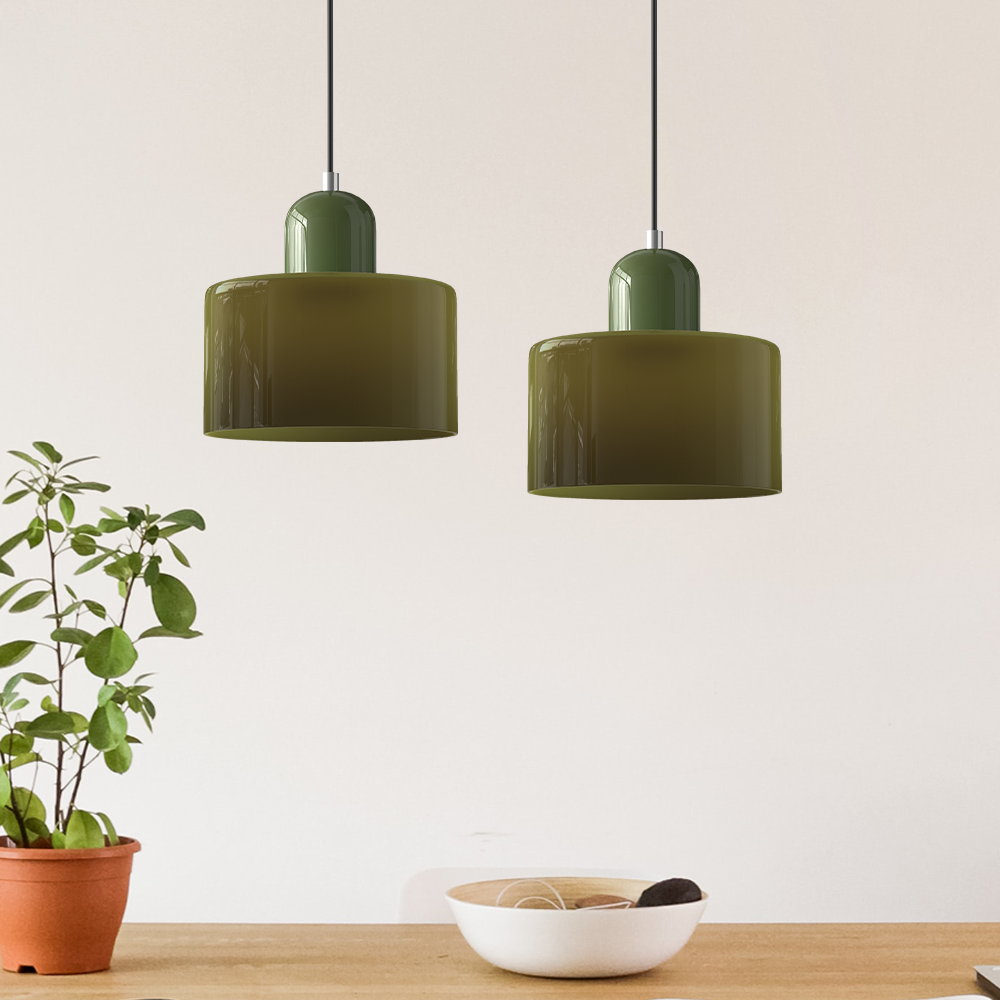 BowLift | Modern Lamp with Colored Glass and Geometric Shape