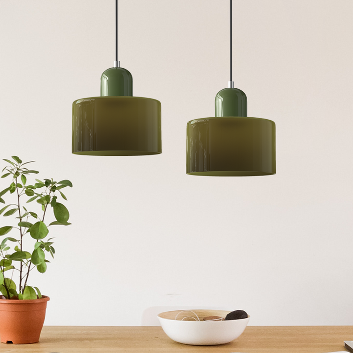 BowLift | Modern Lamp with Colored Glass and Geometric Shape