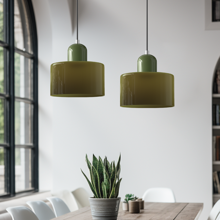 BowLift | Modern Lamp with Colored Glass and Geometric Shape