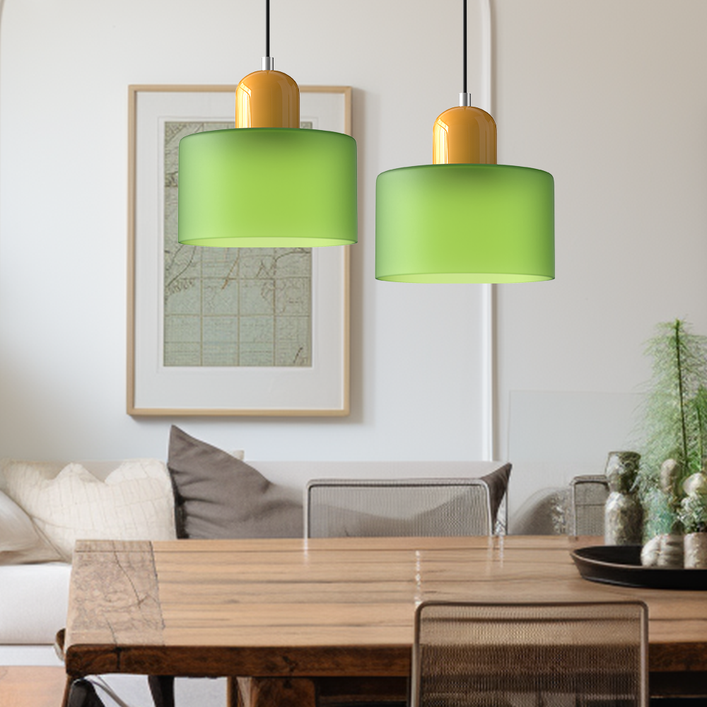 BowLift | Modern Lamp with Colored Glass and Geometric Shape