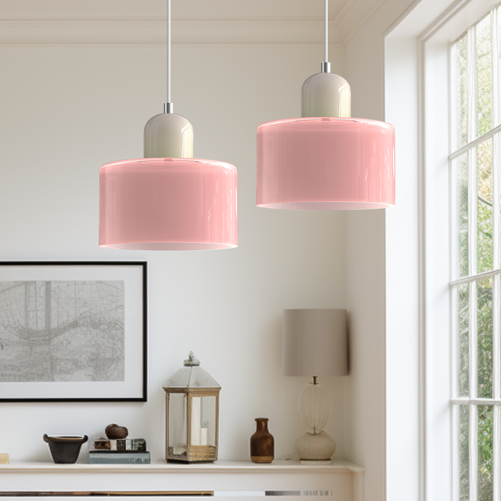 BowLift | Modern Lamp with Colored Glass and Geometric Shape