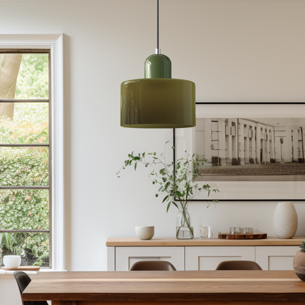 BowLift | Modern Lamp with Colored Glass and Geometric Shape