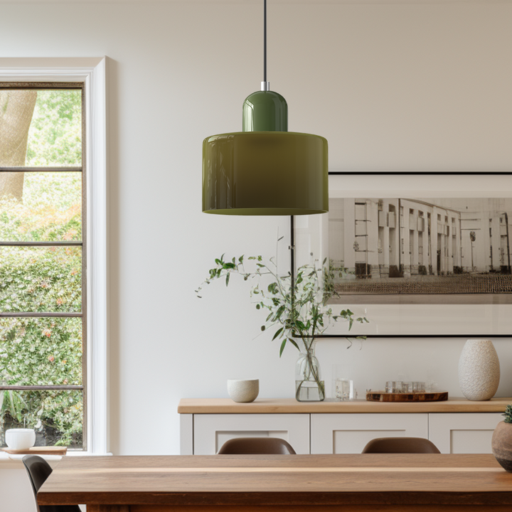 BowLift | Modern Lamp with Colored Glass and Geometric Shape