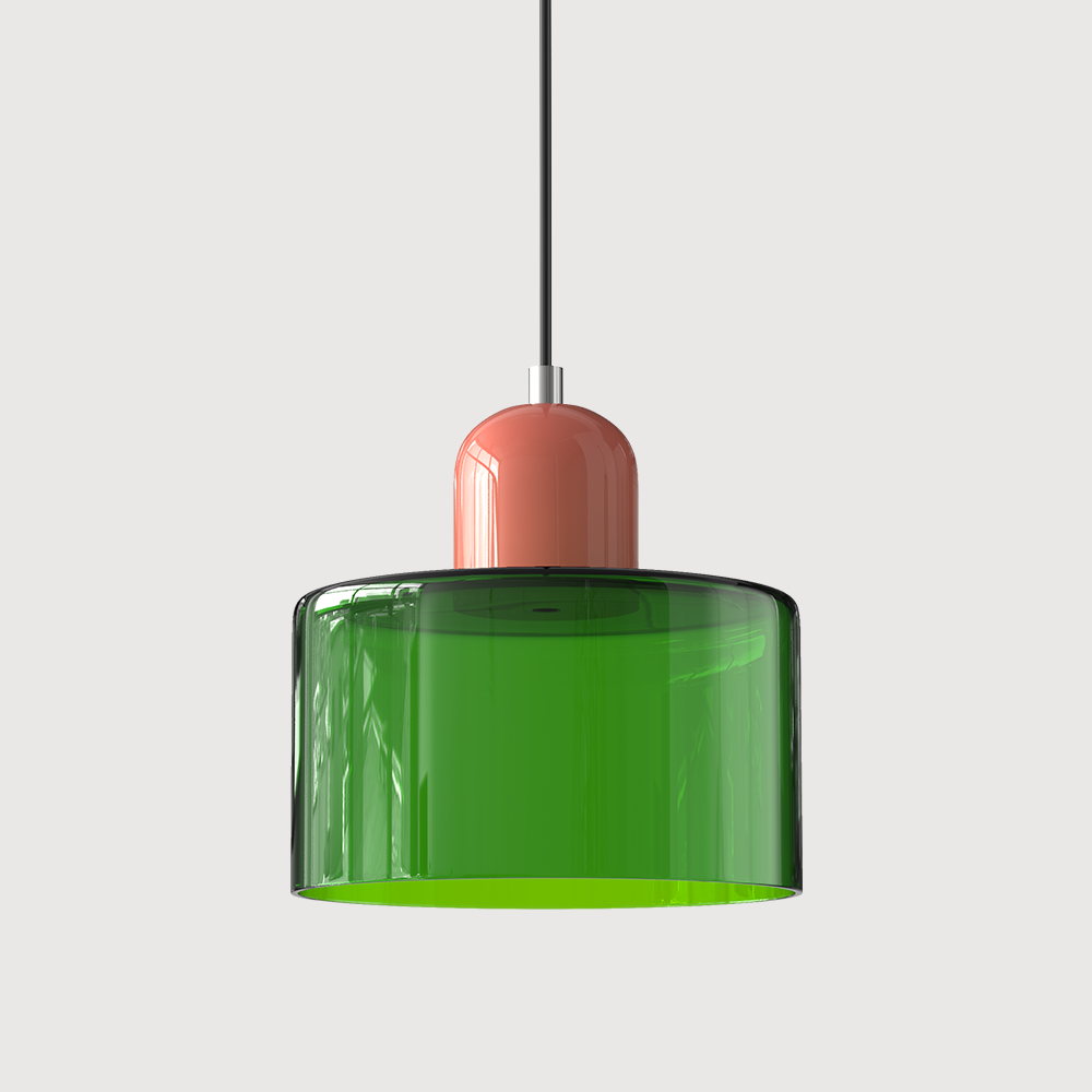 BowLift | Modern Lamp with Colored Glass and Geometric Shape