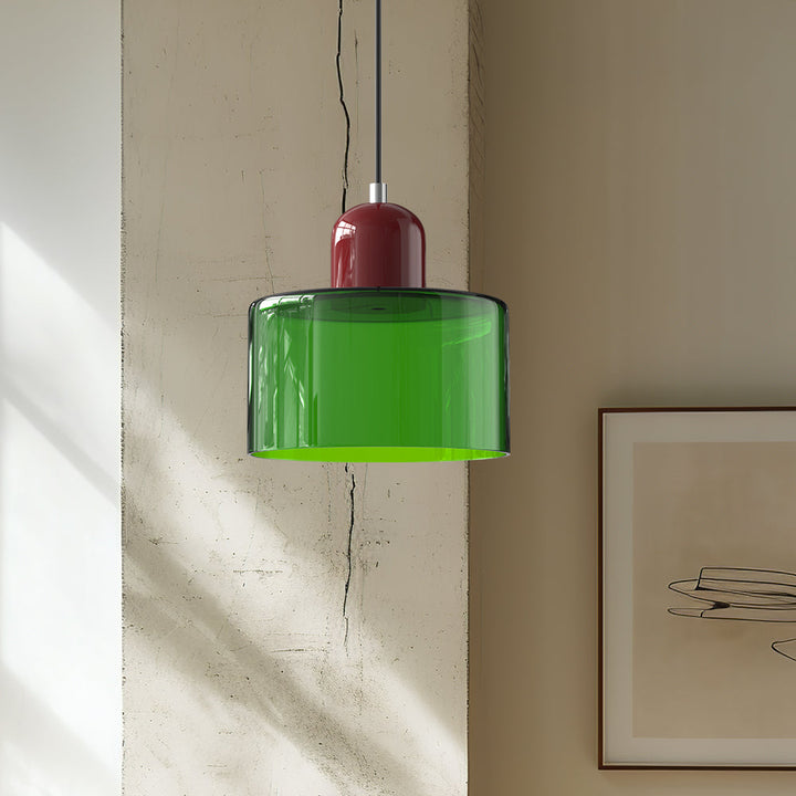 BowLift | Modern Lamp with Colored Glass and Geometric Shape